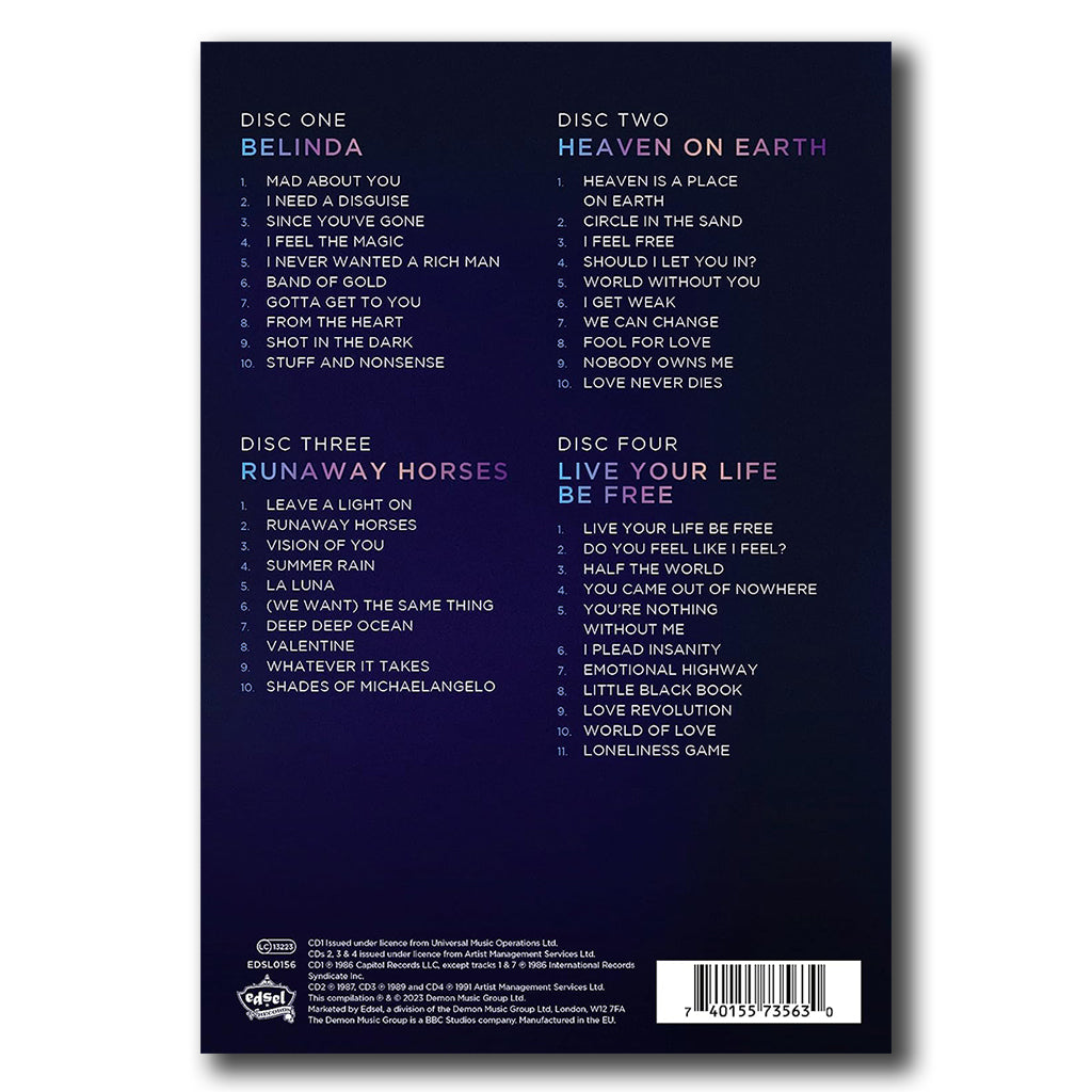 BELINDA CARLISLE - Decades Volume 1: The Studio Albums Part 1 - Deluxe 4CD Set Media Book [SEP 1]
