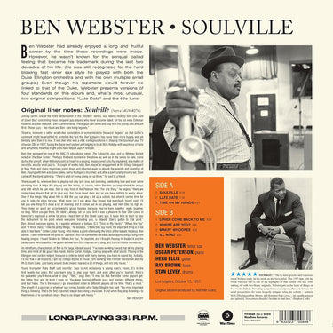 THE BEN WEBSTER QUINTET - Soulville (Reissue)