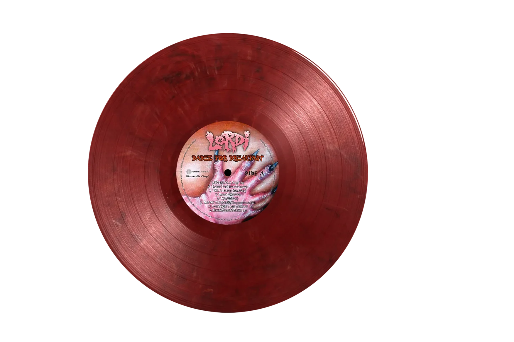 LORDI - Babez For Breakfast (2024 Reissue with Sticker Sheet) - LP - 180g Blood Red and Black Marbled Vinyl [JUN 21]