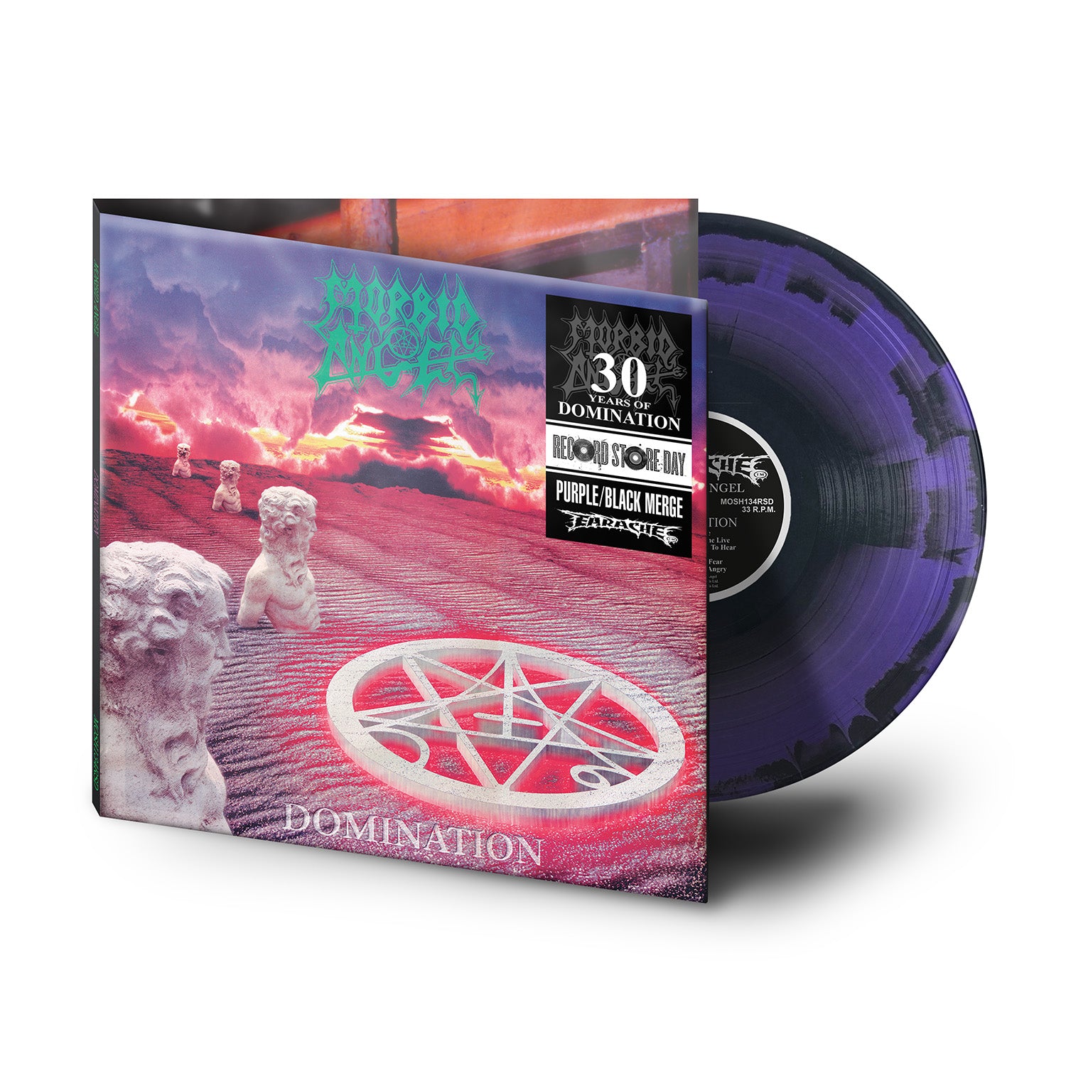 Morbid Angel - Domination - 1LP - Purple Black Merge Vinyl [Record
