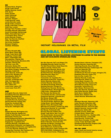 STEREOLAB - Listening Party - Instant Holograms On Metal Film - MAY 23rd