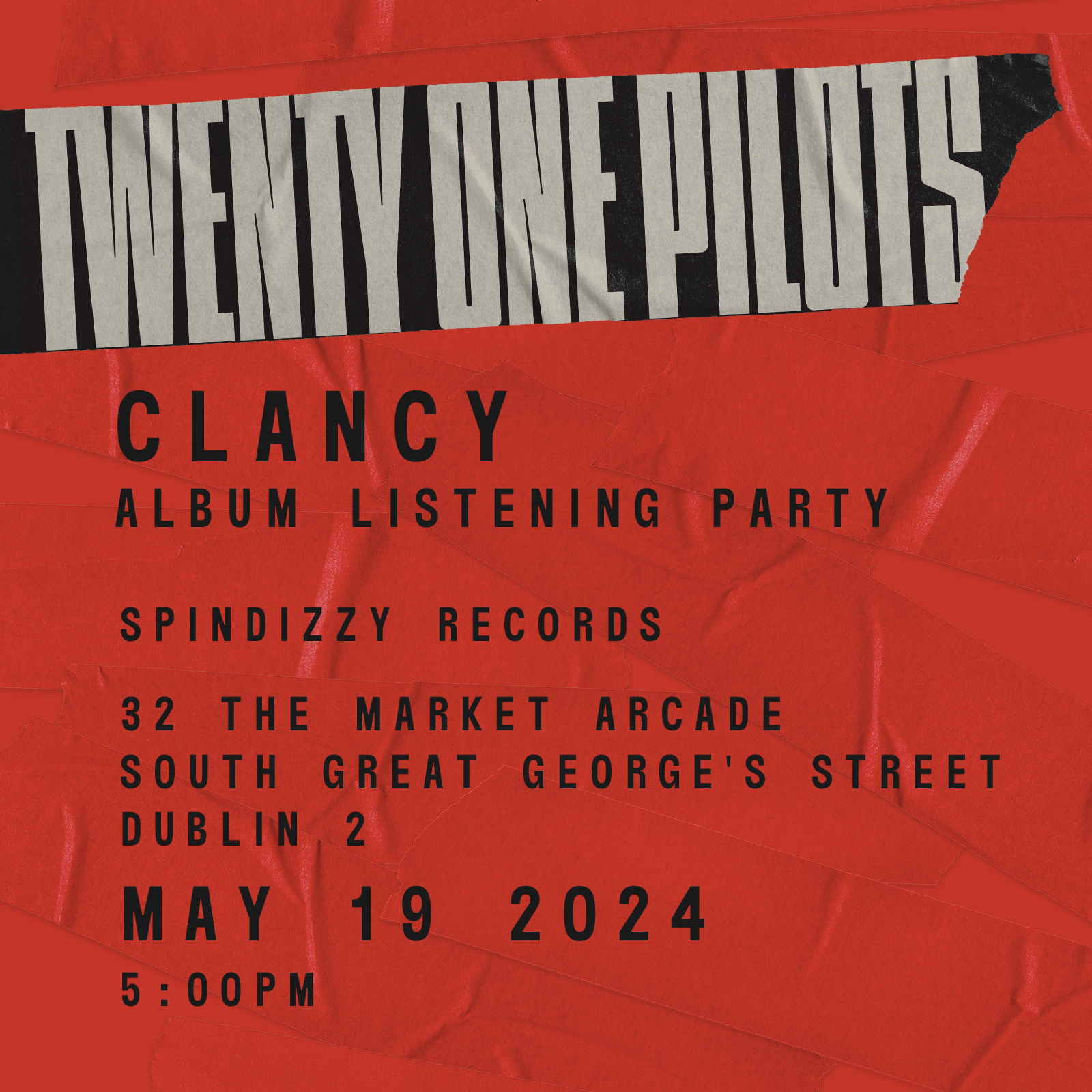 TWENTY ONE PILOTS 'Clancy' - Instore Listening Party - May 19th @ 5pm
