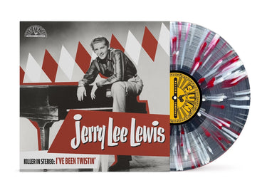 Silver White & Red Splatter On Clear Vinyl