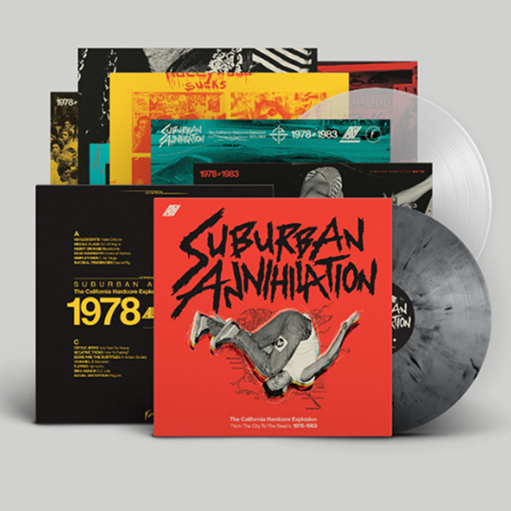 VARIOUS - Suburban Annihalation - The California Hardcore Explosion (From The City To The Beach: 1978-1983) - 2LP - Silver/Black Marble & Clear Vinyl