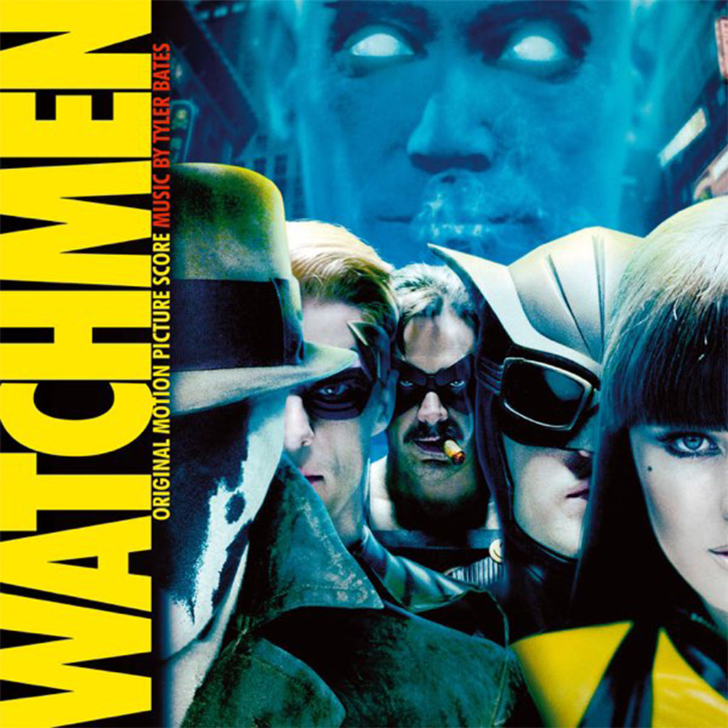 VARIOUS ARTISTS / TYLER BATES - Watchmen - OST & Original Score [BLACK FRIDAY 2022] - 3LP - 2 x Smiley Face Yellow Vinyl (w/ Etching) & 1 x Dr. Manhattan Blue Vinyl