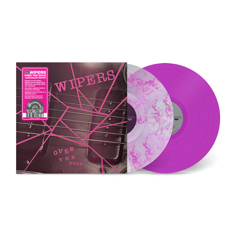 WIPERS Over The Edge (Anniversary Edition) 2LP Opaque Pink/ Clea