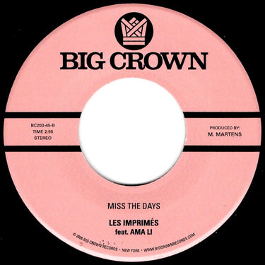 Les Imprimés - You & I / Miss The Days