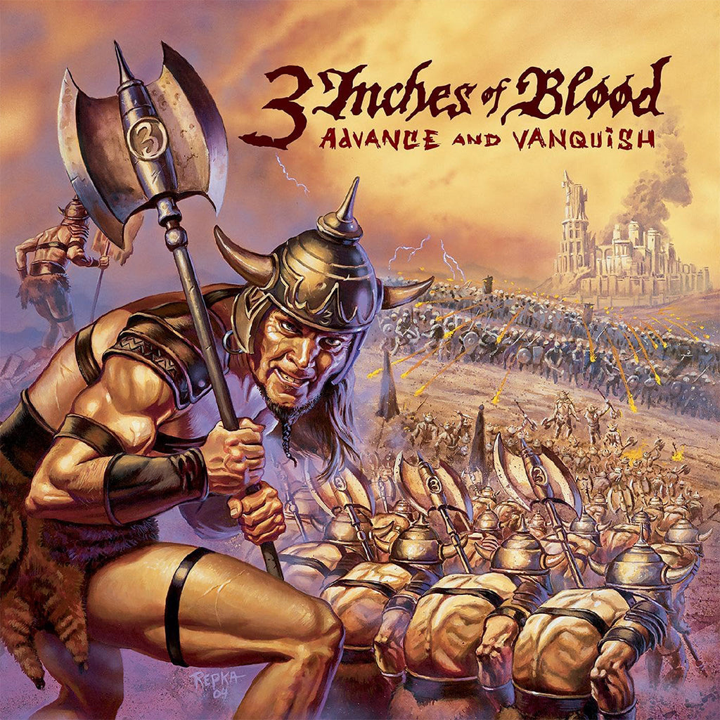 3 INCHES OF BLOOD - Advance And Vanquish (Remastered 20th Anniversary Edition) - LP- Orange & Black “Ashen Dawn” Vinyl [AUG 16]