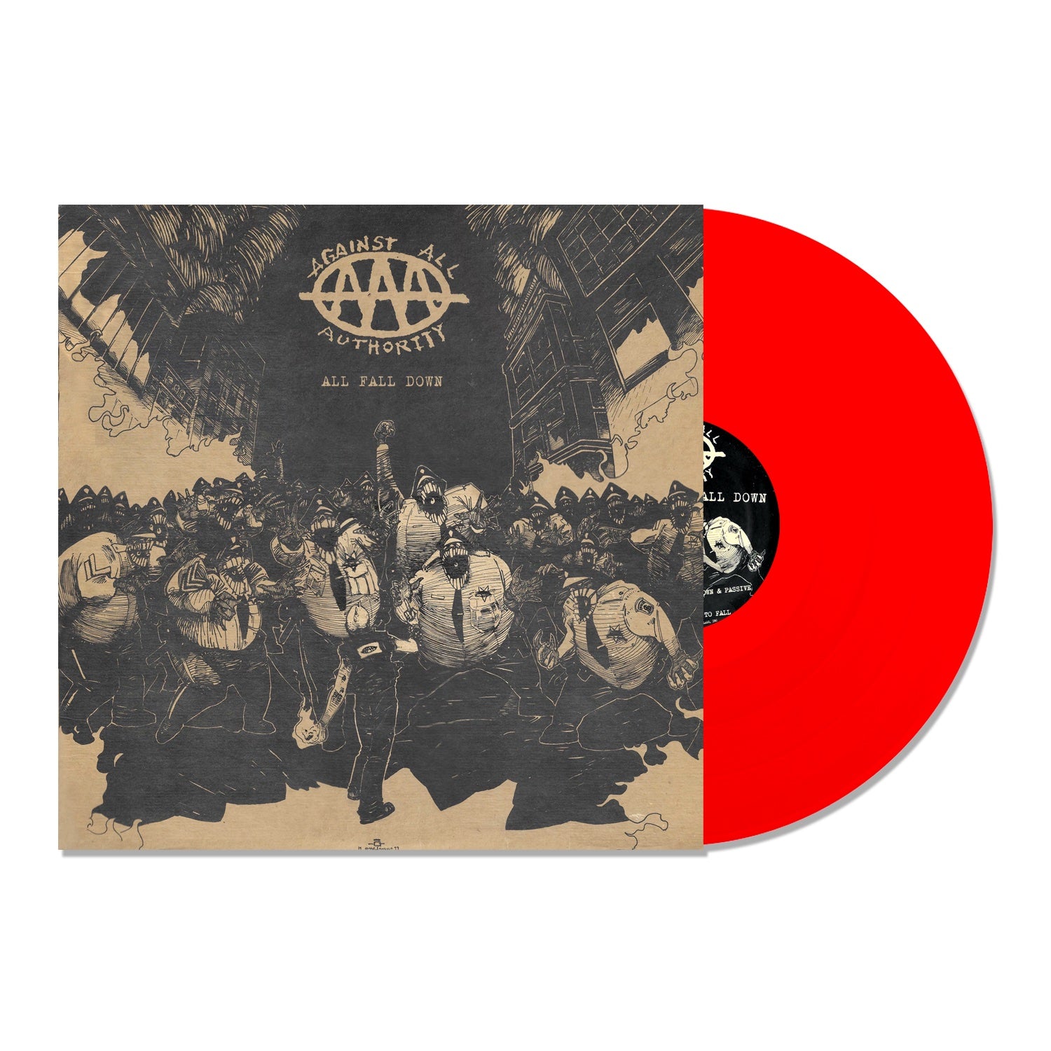 AGAINST ALL AUTHORITY - All Fall Down - LP - Red Vinyl