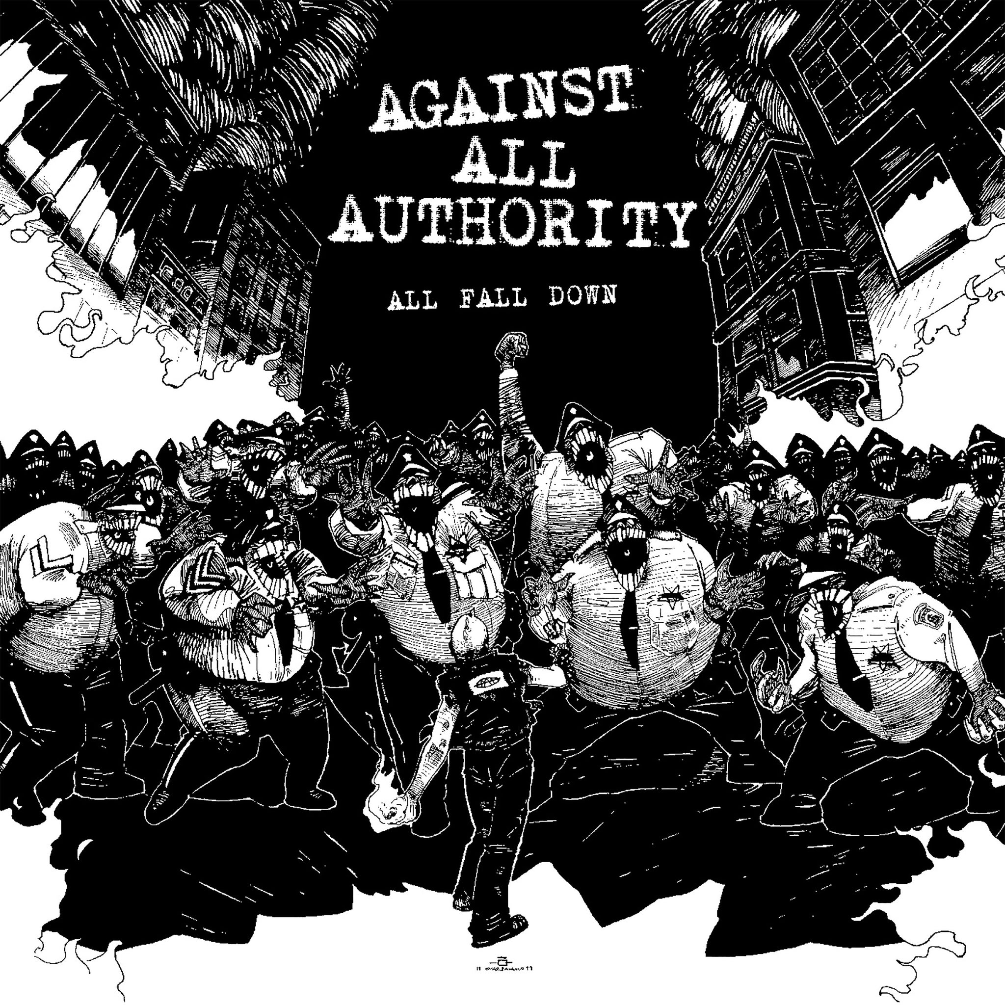 AGAINST ALL AUTHORITY - All Fall Down - LP - Red Vinyl