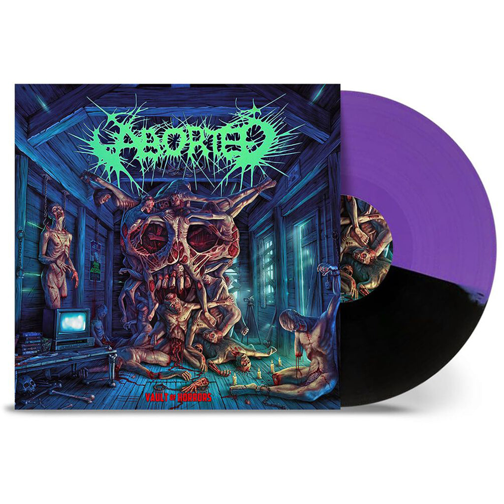 ABORTED - Vault Of Horrors - LP - Purple / Black Split Colour Vinyl