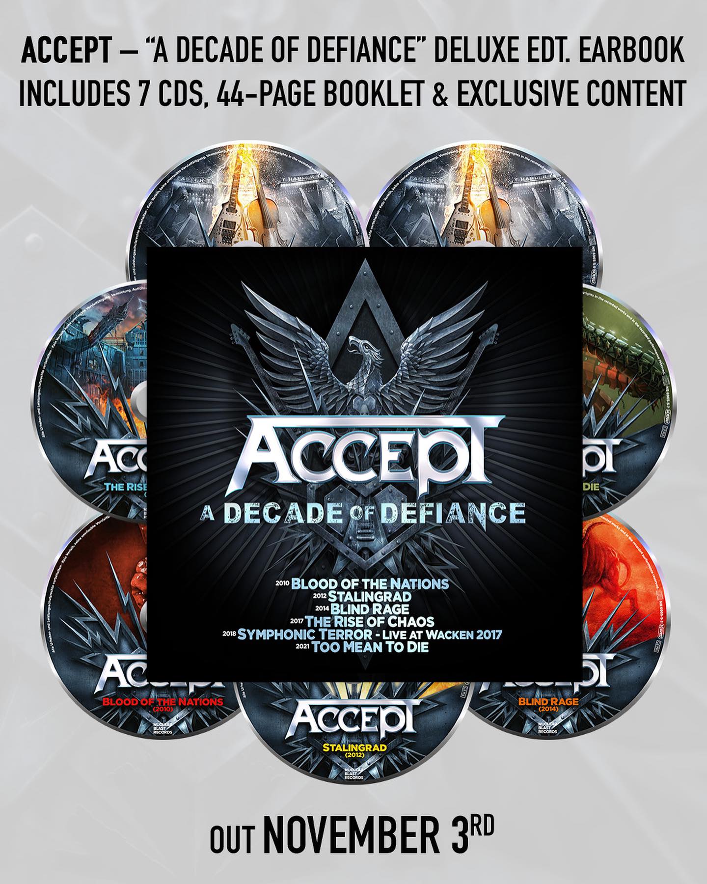 ACCEPT - A Decade Of Defiance (Expanded with a 44-page book) - 7CD - Deluxe Earbook [NOV 3]