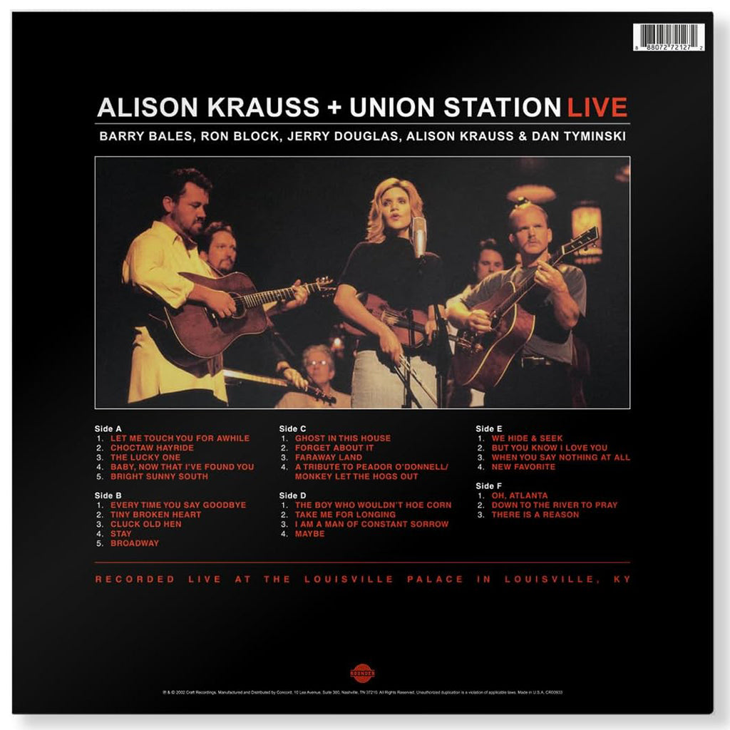 ALISON KRAUSS AND UNION STATION - Live - 3LP - Deluxe Triple