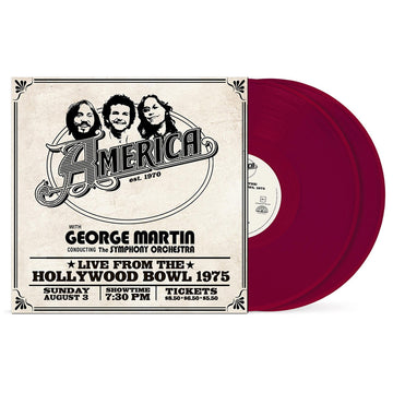 AMERICA - America: Live At The Hollywood Bowl 1975 - 2LP - Ruby Red Vinyl [NOV 8]