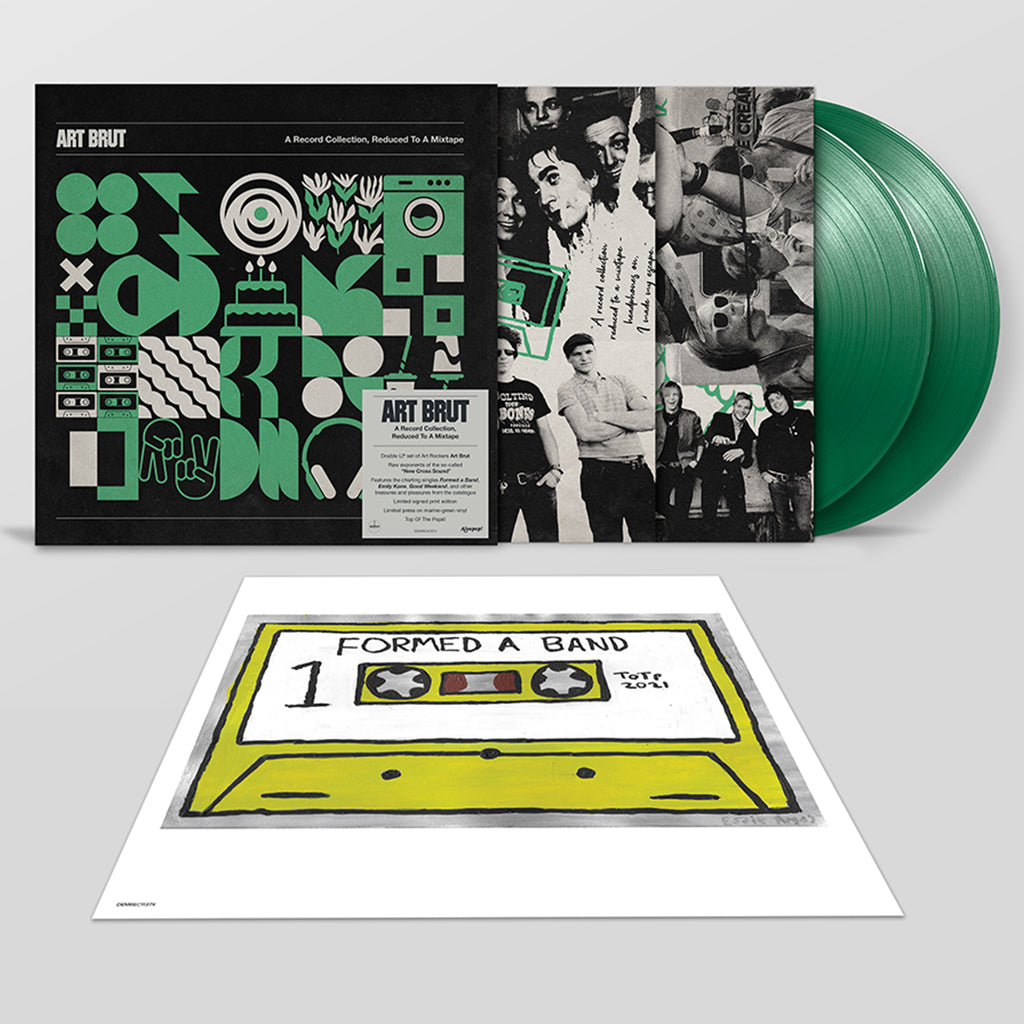 ART BRUT - A Record Collection, Reduced To A Mixtape (with Hand-SIGNED Print) - 2LP - Marine Green Vinyl [JUL 5]