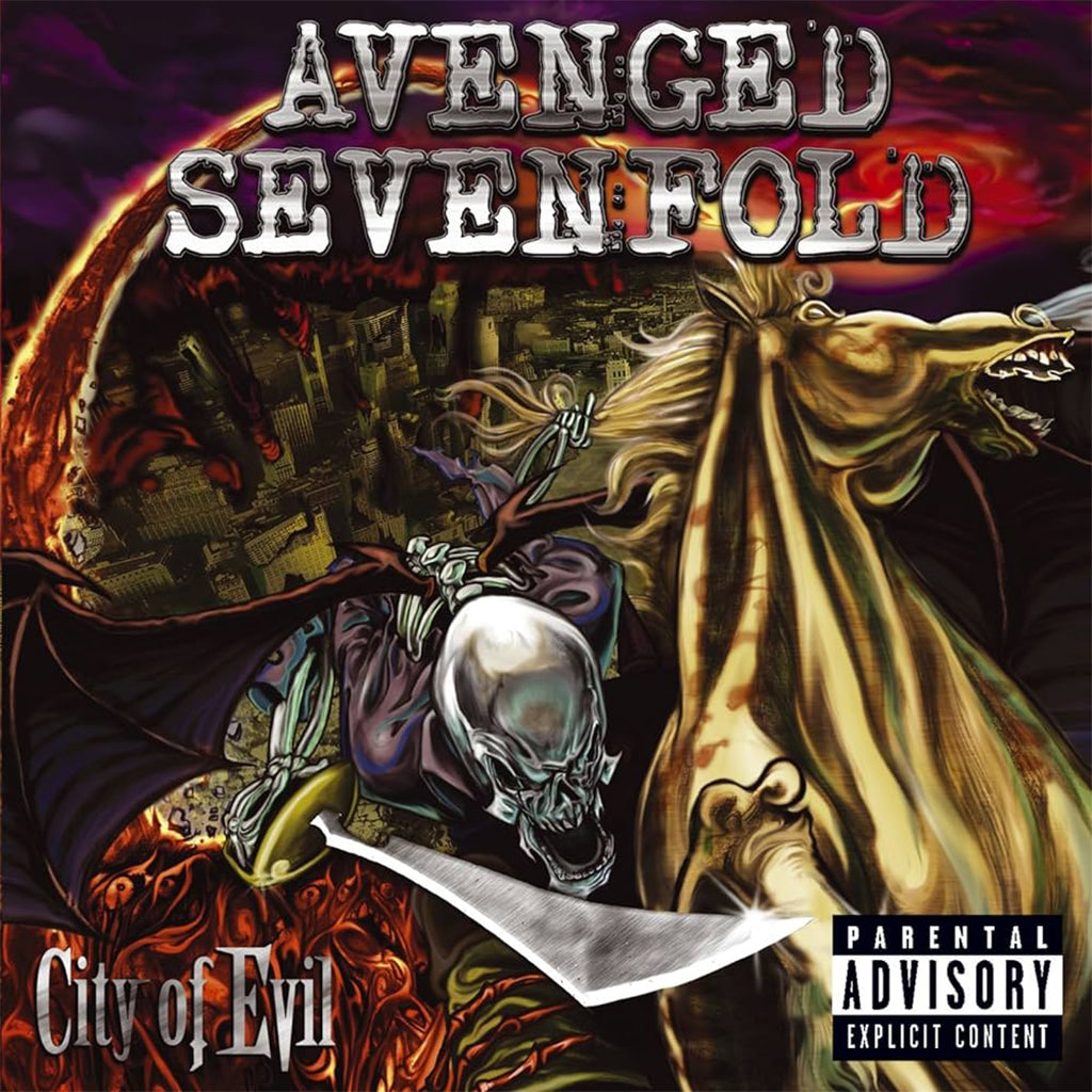 AVENGED SEVENFOLD - City Of Evil (2023 Reissue) - 2LP - Red And White Swirl Vinyl