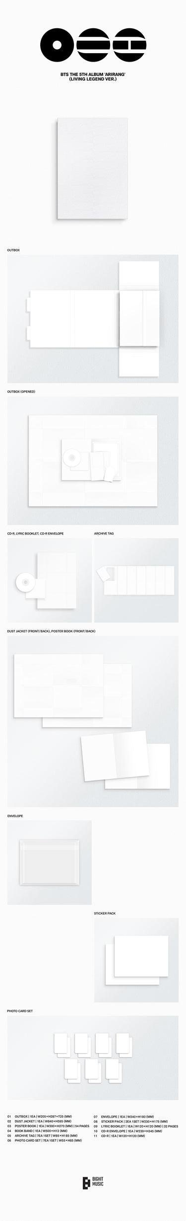 BTS - BTS 5th Album 'ARIRANG' (Living Legend Ver. - Mini Deluxe Version) - CD [MAR 20]