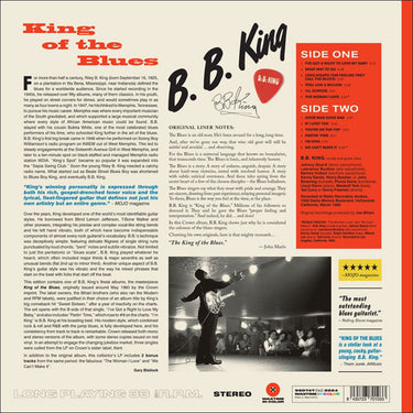 B.B. KING - King Of The Blues (2024 Reissue with 2 Bonus Tracks) - LP - 180g Red Vinyl