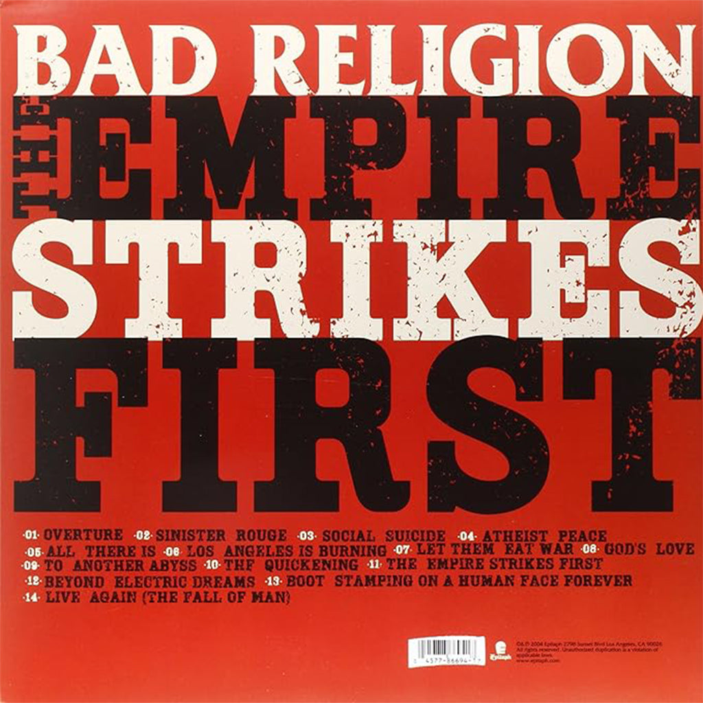 BAD RELIGION - The Empire Strikes First (U.S. Import) - LP - Vinyl [APR 19]