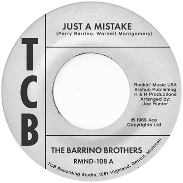 THE BARRINO BROTHERS - Just A Mistake / I'll Take My Flowers Right Now (Reissue) - 7'' - Vinyl [MAR 27]