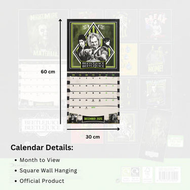 MOVIE CALENDAR - Beetlejuice 2 Movie 2025 LP-sized Calendar