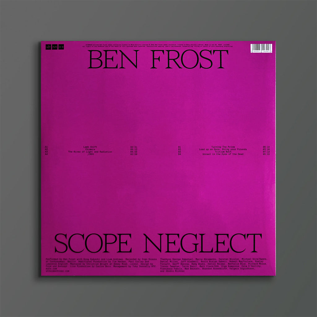 BEN FROST - Scope Neglect - LP - Black Vinyl
