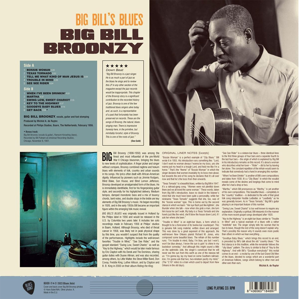 BIG BILL BROONZY - Big Bill's Blues (2023 Reissue with Bonus Track) - LP - 180g Vinyl [NOV 3]