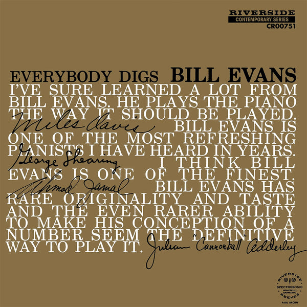 bill evance everybody digs レコード　新品未開封 Everybody Digs Bill Evans (LP) – Craft Recordings