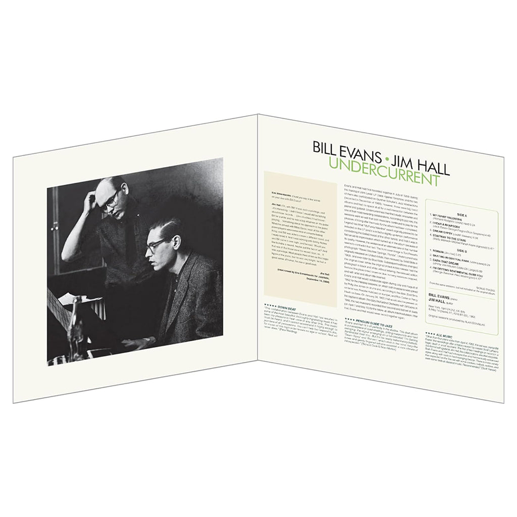 BILL EVANS & JIM HALL - Undercurrent (2024 Reissue with 2 Bonus Tracks) - LP - 180g Vinyl