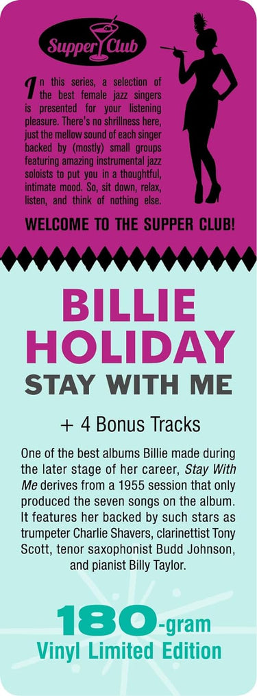 BILLIE HOLIDAY - Stay With Me (2024 Reissue with 4 Bonus Tracks) - LP - 180g Vinyl