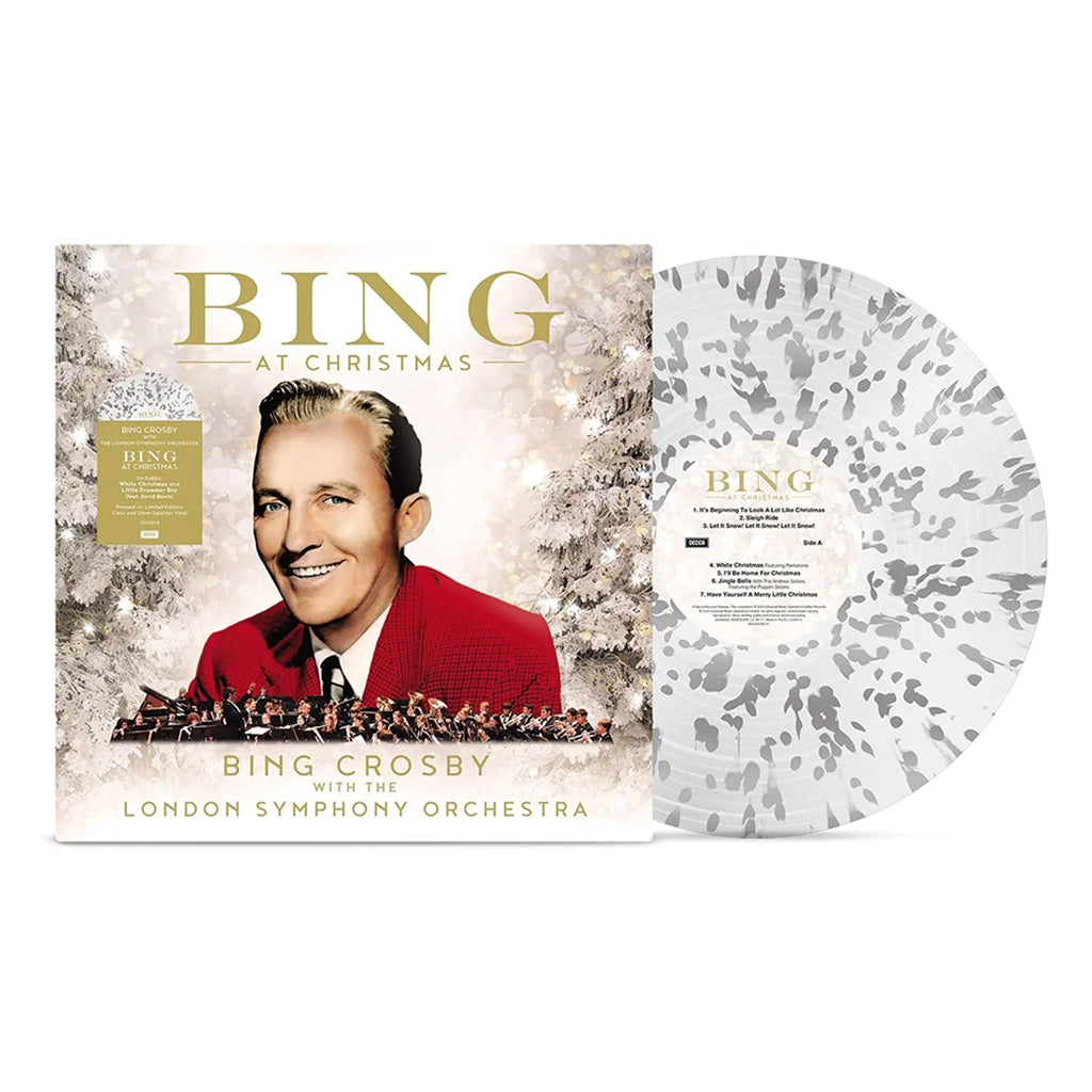 BING CROSBY WITH THE LONDON SYMPHONY ORCHESTRA - Bing at Christmas - LP - White with Grey Speckle Vinyl