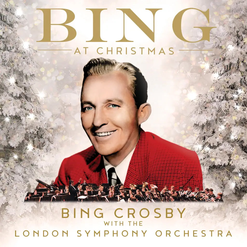 BING CROSBY WITH THE LONDON SYMPHONY ORCHESTRA - Bing at Christmas - LP - White with Grey Speckle Vinyl