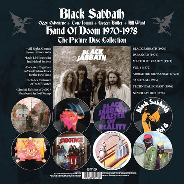 BLACK SABBATH - Hand Of Doom 1970 - 1978 [Super Deluxe Edition with Exclusive Poster] - 8LP - Picture Disc Vinyl Box Set