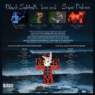 BLACK SABBATH - Live Evil - 40th Anniversary Super Deluxe Edition - 4LP (with 40 Page Book & Replica Tour Poster) - Vinyl Box Set