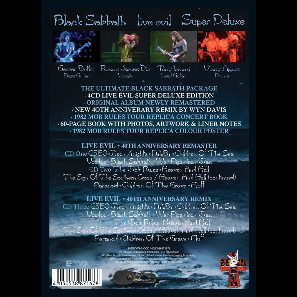 BLACK SABBATH - Live Evil - 40th Anniversary Super Deluxe Edition - 4CD (with 60 Page Book & Replica Tour Poster) - Box Set