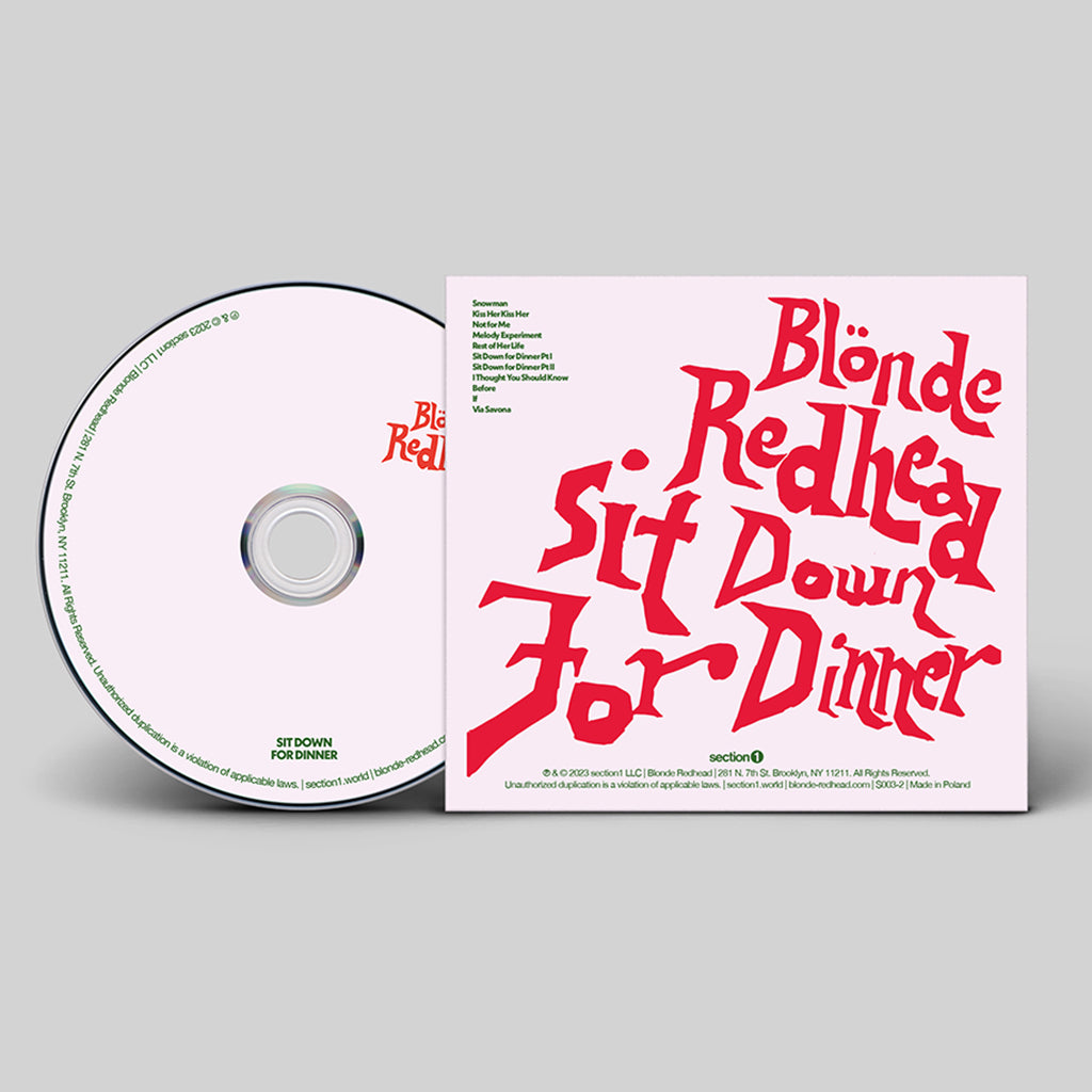 BLONDE REDHEAD - Sit Down for Dinner  - CD [SEP 29]