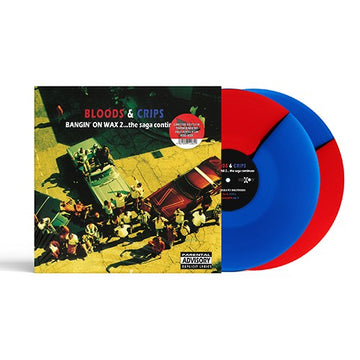 Bloods & Crips - Bangin' On Wax 2...The Saga Continues - 2LP - Special Edition half/half Blue and Red vinyl  [Record Store Day 2026]