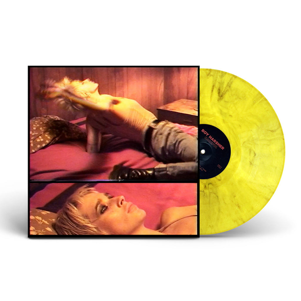 BOY HARSHER - Careful [2023 Repress] - LP - Yellow / Black Marble Colour Vinyl