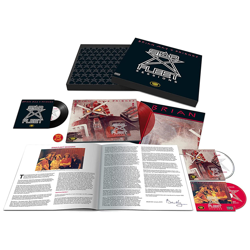 BRIAN MAY + FRIENDS - Star Fleet Sessions (40th Anniversary) - 2CD / LP (180g Transparent Red Vinyl) / 7" (Black Vinyl) - Deluxe Box Set