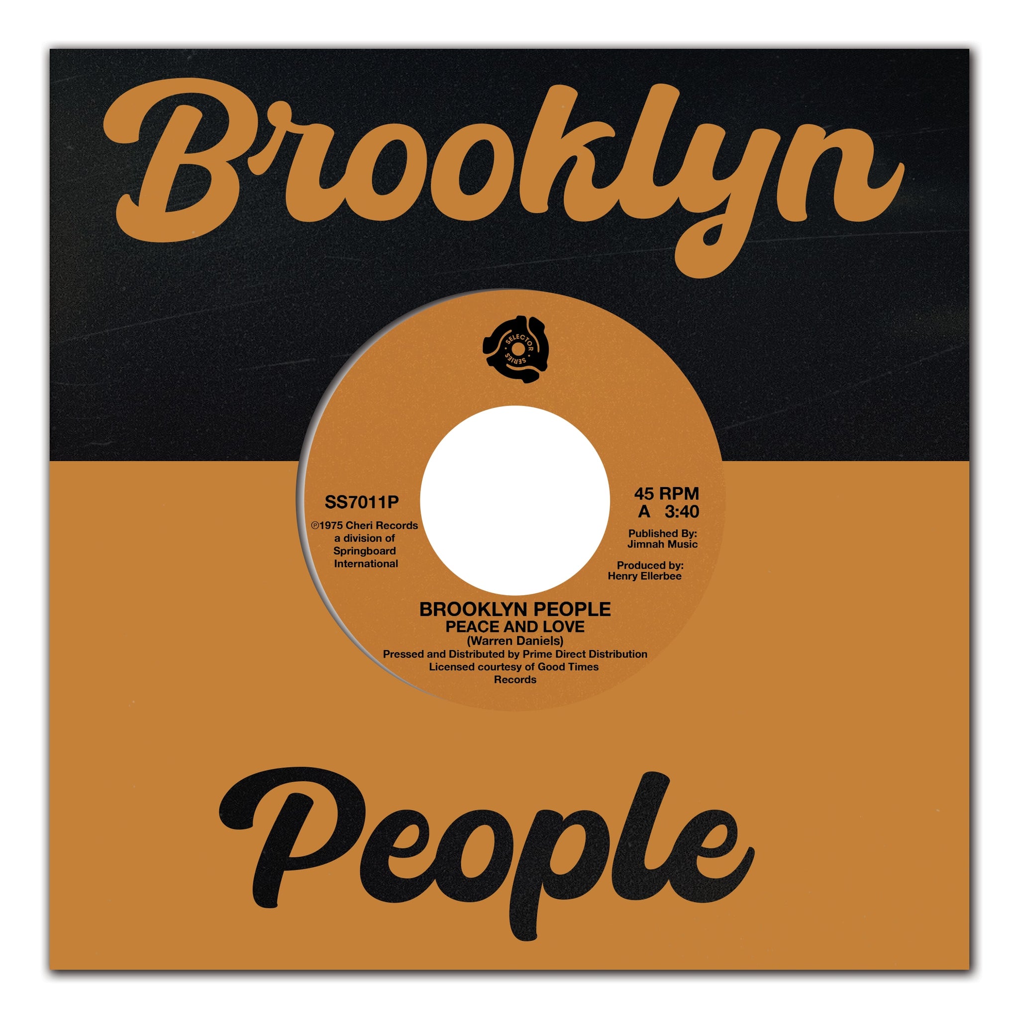 Brooklyn People - Peace and Love / Wreck - 7" Black Vinyl  [Record Store Day 2025]