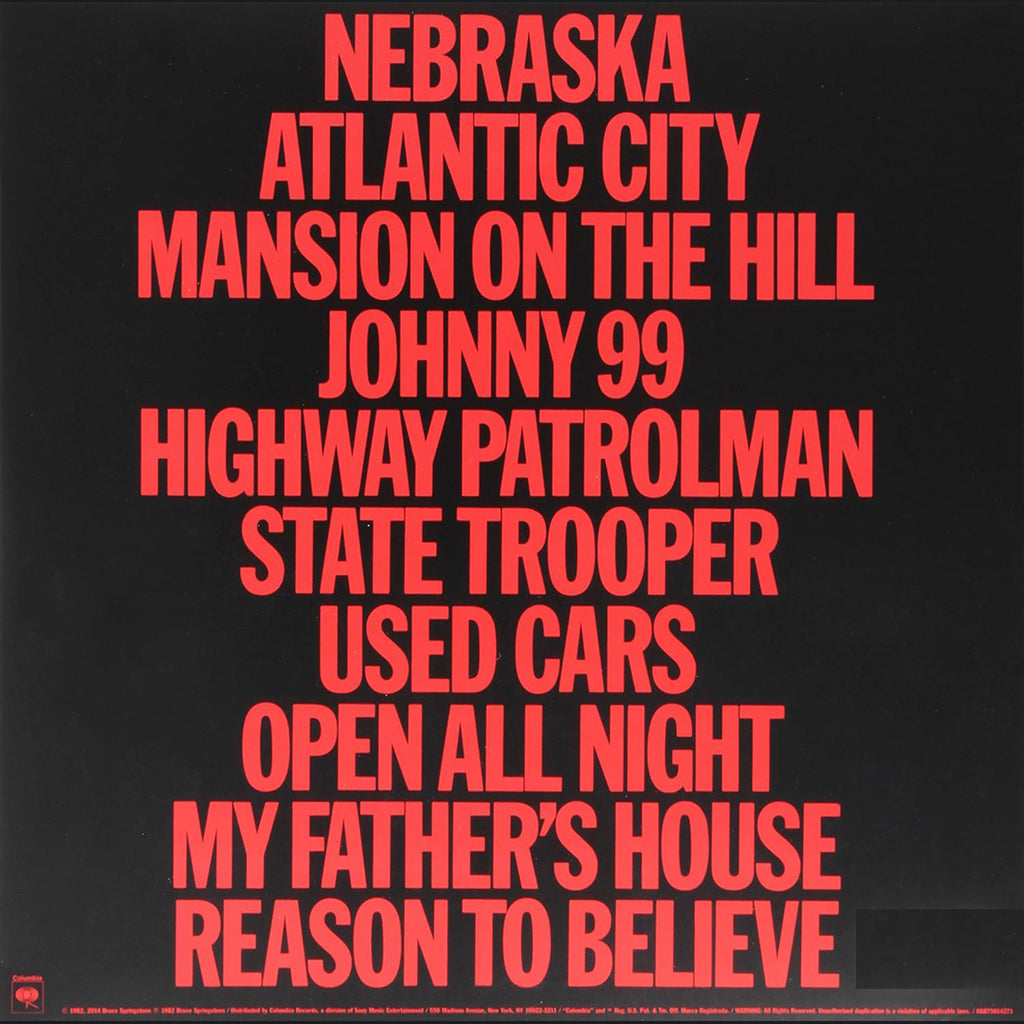 BRUCE SPRINGSTEEN - Nebraska - LP - Vinyl