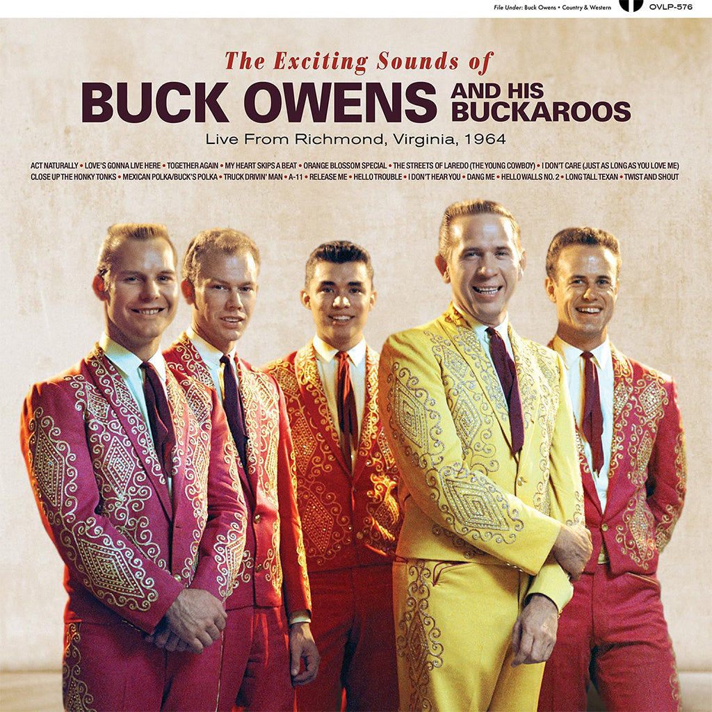 BUCK OWENS AND HIS BUCKAROOS - The Exciting Sounds Of... (Live From Richmond, Virginia, 1964) - LP - Strawberry Jam Coloured Vinyl