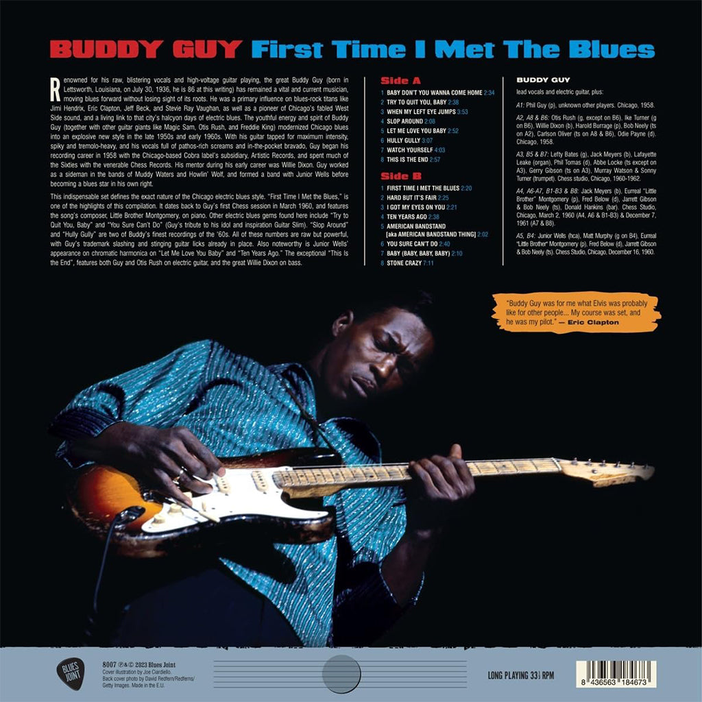 BUDDY GUY - First Time I Met The Blues (2023 Reissue) - LP - 180g Vinyl [NOV 3]