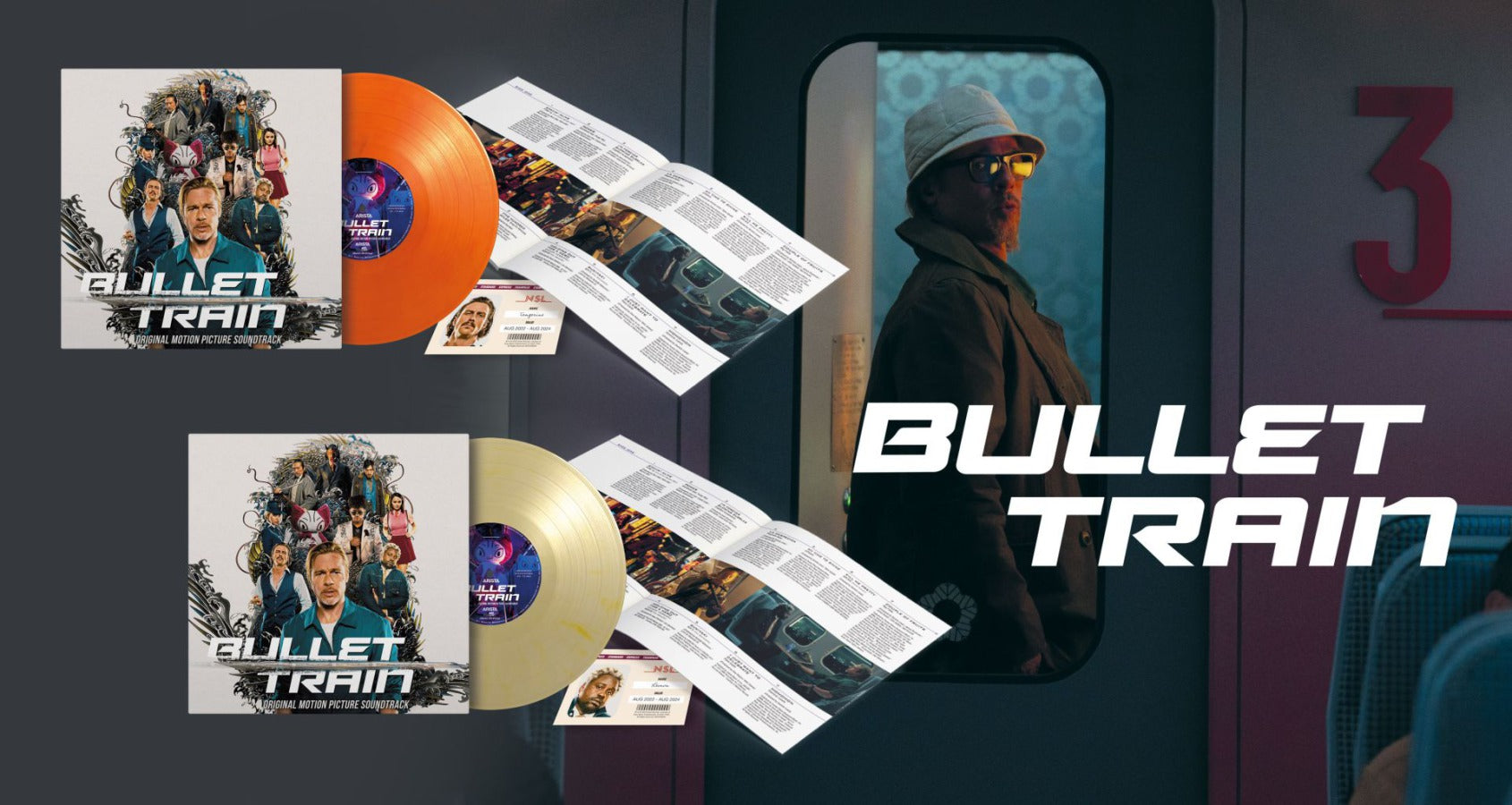 VARIOUS - Bullet Train (Original Soundtrack) - LP - 180g Lemon Coloured Vinyl [JAN 12]