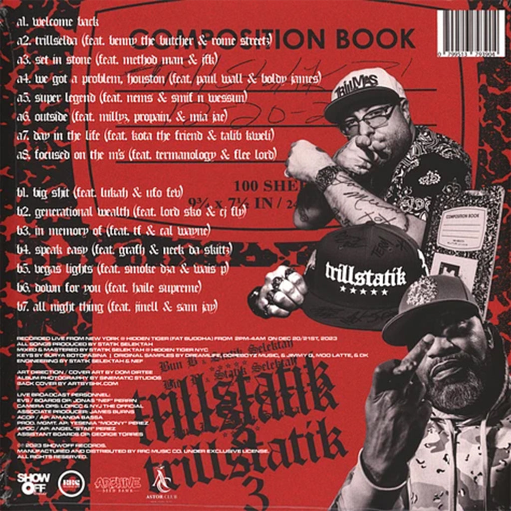 BUN B & STATIK SELEKTAH - Trillstatik 3 - LP - Vinyl