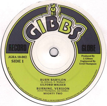 SYLFORD WALKER - Burn Babylon / Jah Golden Pen - 10" - Black Vinyl