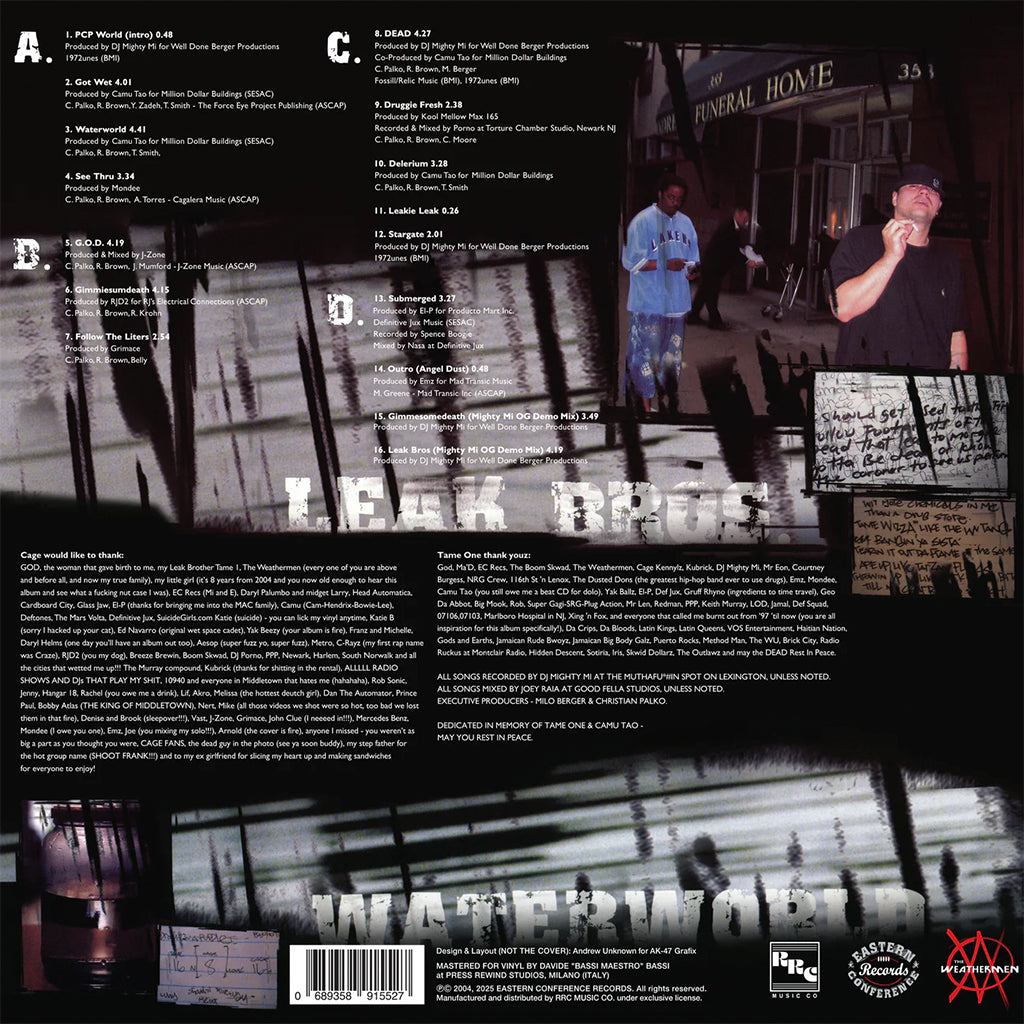 CAGE & TAME ONE ARE LEAK BROS. - Waterworld (Reissue) - 2LP