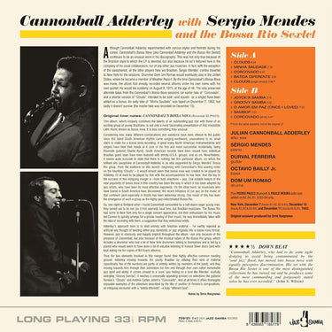 CANNONBALL ADDERLEY & SERGIO MENDES - Cannonball Adderley With Sergio Mendes & The Bossa Rio Sextet (Reissue) - LP - 180g Vinyl