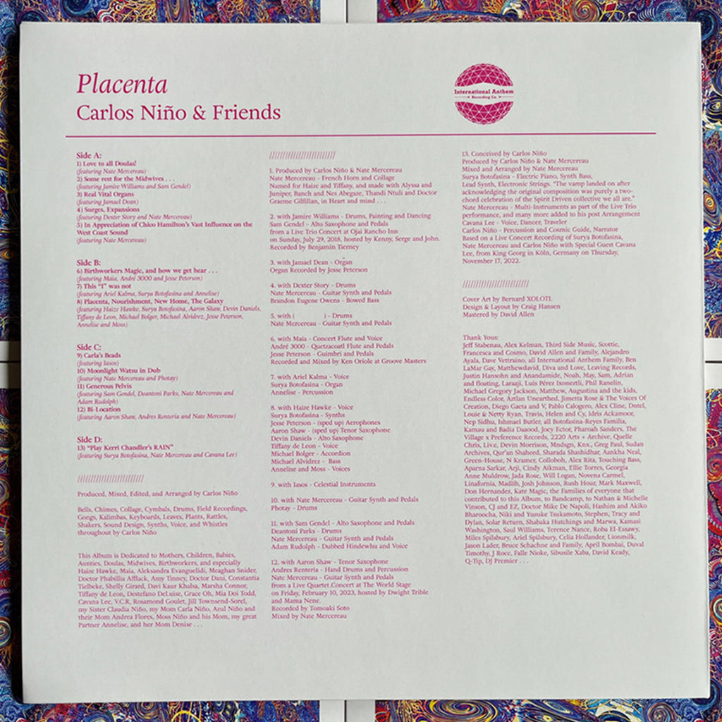 CARLOS NIÑO & FRIENDS - Placenta - 2LP - "Placental Purple" Vinyl [MAY 24]