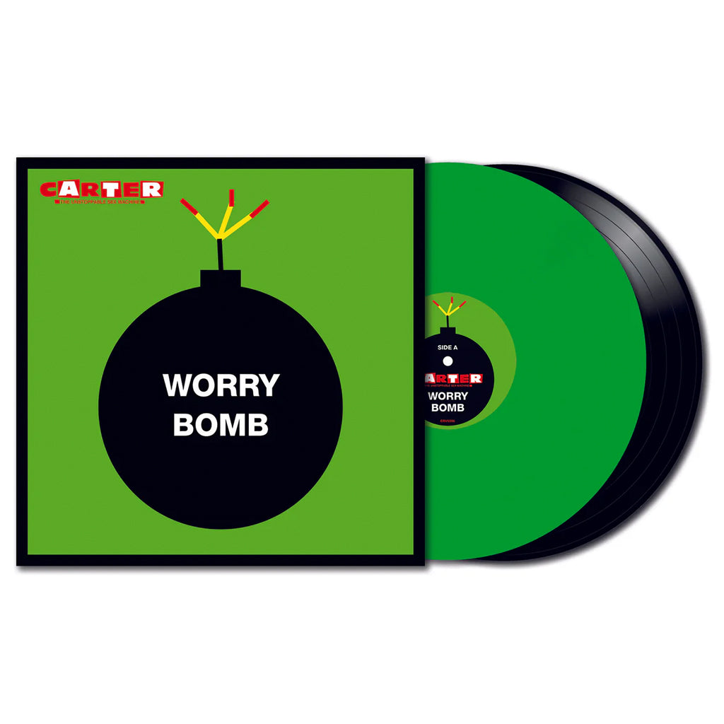 CARTER THE UNSTOPPABLE SEX MACHINE - Worry Bomb (30th Anniversary Expanded Edition - 2025 Remaster) - 2LP - 180g Translucent Green / Black Vinyl